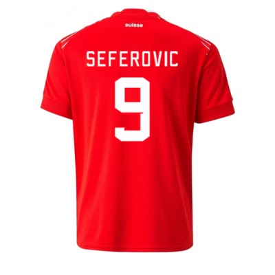 Dres Švicarska Haris Seferovic #9 Domaci SP 2022 Kratak Rukav